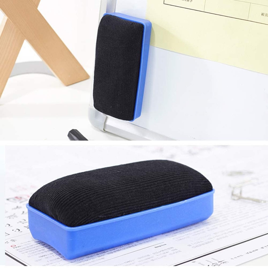 Generic Whiteboard Eraser(4 Pack) Chalkboard Eraser, Magnetic Adsorbable，Velvet