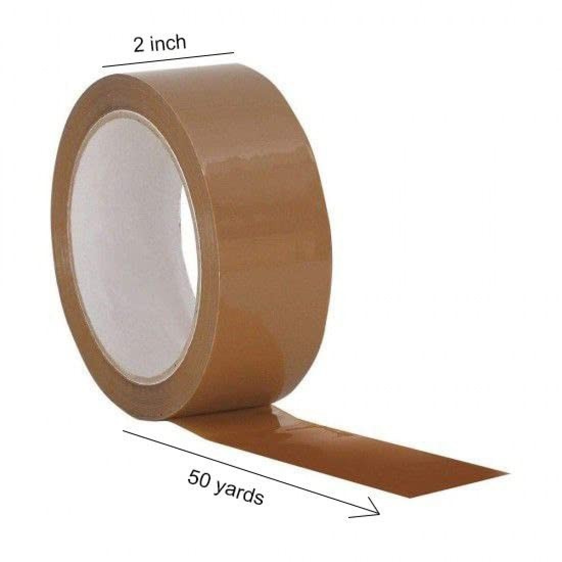 Brown Packaging Tape, 2 inches x 50 yards Strong Heavy Duty Packing Tape for Parcel Boxes, Moving Boxes, Large Postal Bags, Office Use [6 Rolls]