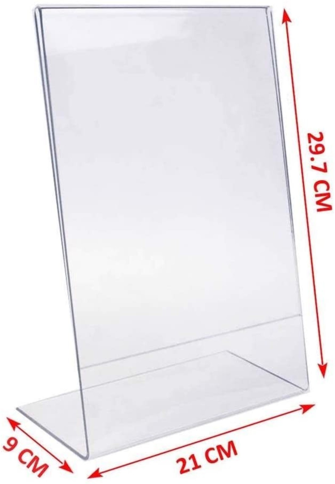 Generic Gold Leaf Acrylic Display Stand Tent Card Holder, A4 Portrait Size (Premium Quality) Set Of 2