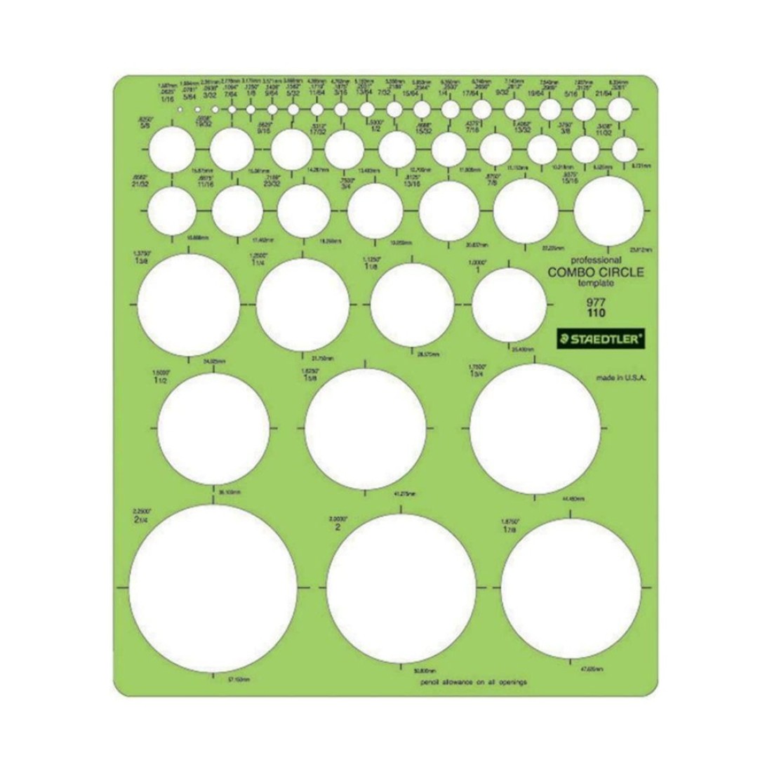 Staedtler Combo Circle Template 977 110