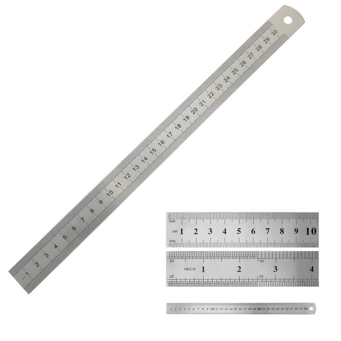 CRAFT MAGIC Heavy Duty Stainless Steel Ruler Set &ndash; 12 Inch (30 CM) Metal Rulers Pack of 2 Perfect Straight Edge for Precise and Accurate Measurements