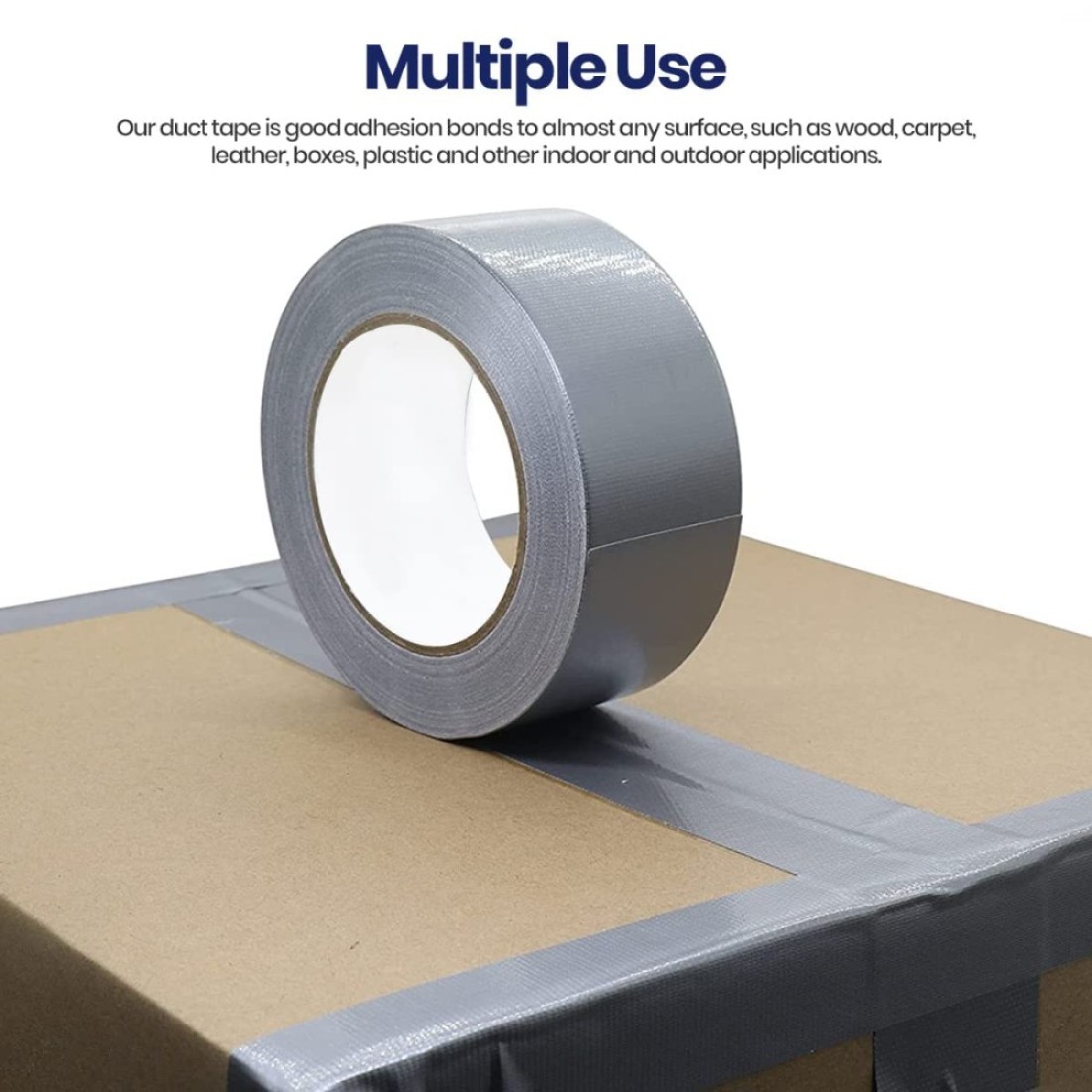 24 Rolls Duct Tape, 2 inches x 15 yards Strong Adhesive Silver Tape for Packing, Kitchen Home, Office, Indoor &amp; Outdoor Use