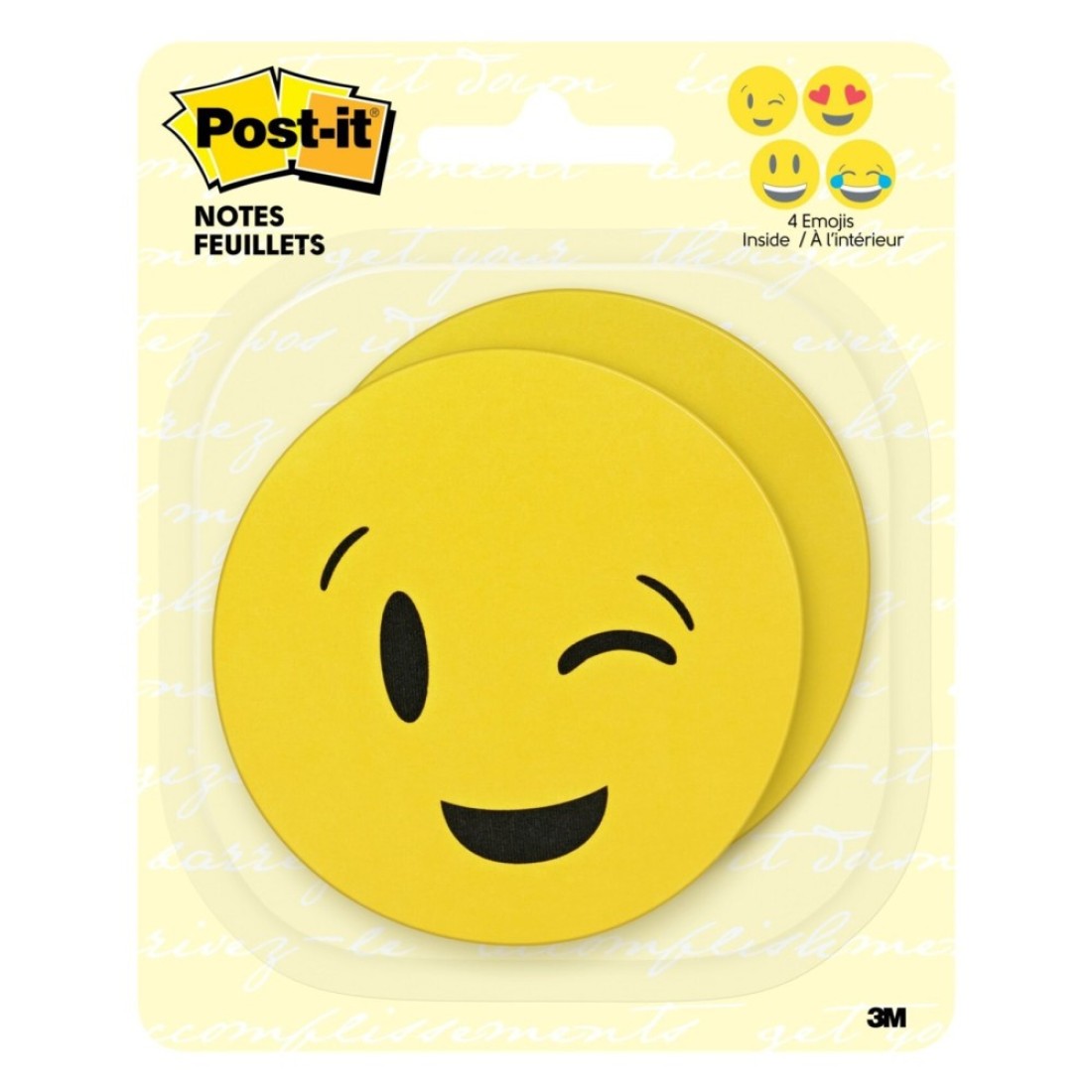 بوست-إت 4 تصميمات رموز تعبيرية مطبوعة BC-2030-EMOJI2 3x3 بوصة حزمة من 2 3M