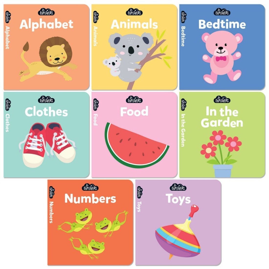 Hinkler Junior Explorers First Words Learning Library - Early Learning Books for Kids, Educational Word Recognition Set, Kids&#39; First Words