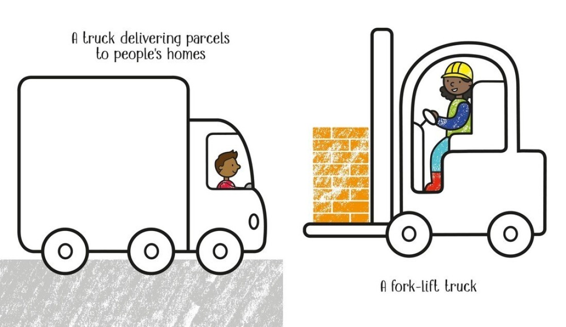 Usborne First Colouring: Trucks &ndash; Fun and Easy Colouring Book for Toddlers, Perfect for Developing Creativity, Simple Truck Illustrations, Ideal for Ages 2+