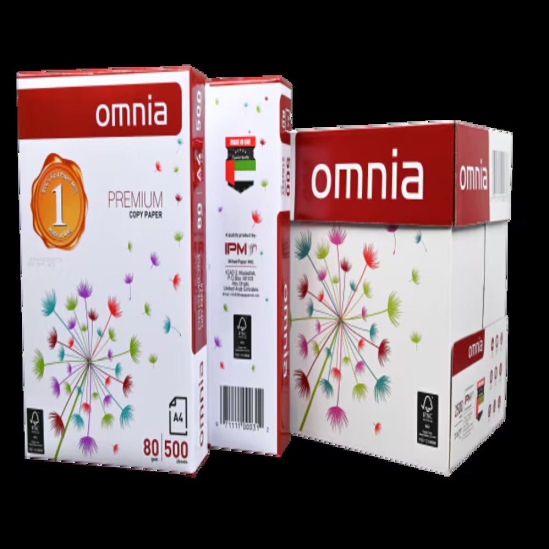 Omnia A4, Photocopy Paper 80 gsm, Box of 5 Reams,