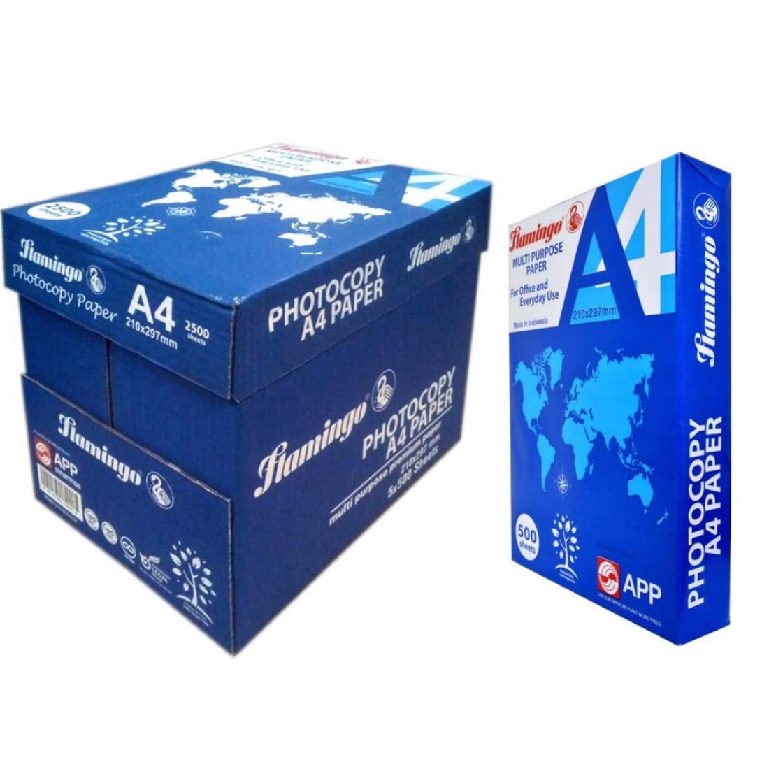Flamingo A4 Multi-Purpose Photocopy Paper White 500 Sheets Pack of 5