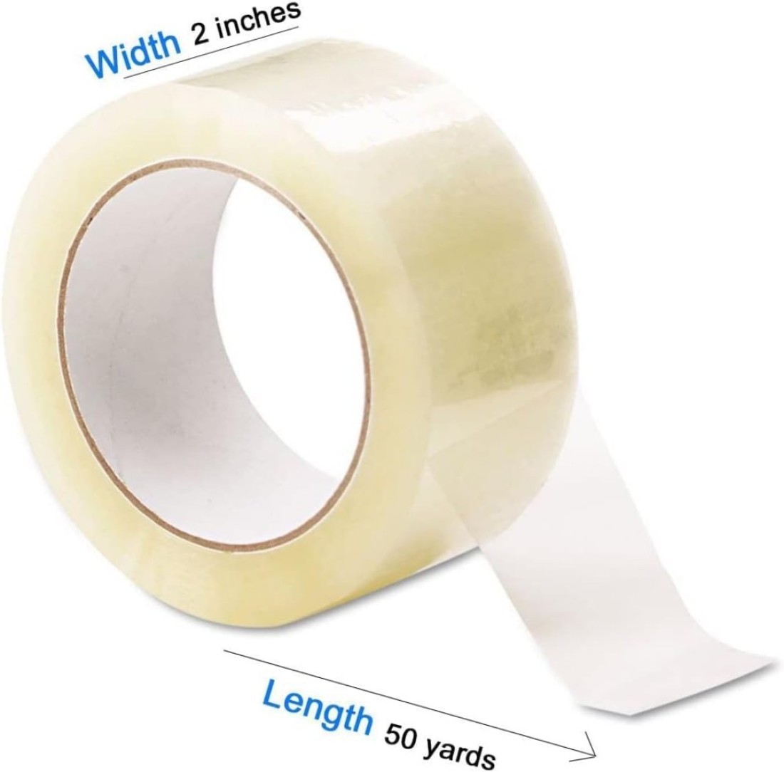Duchic, Clear Packing Tape 2 inches x 50 yards Strong Heavy Duty Packaging Tape for Sealing Parcel Boxes, Moving Boxes Houses, Large Postal Bags, Office Supplies [6 Rolls]