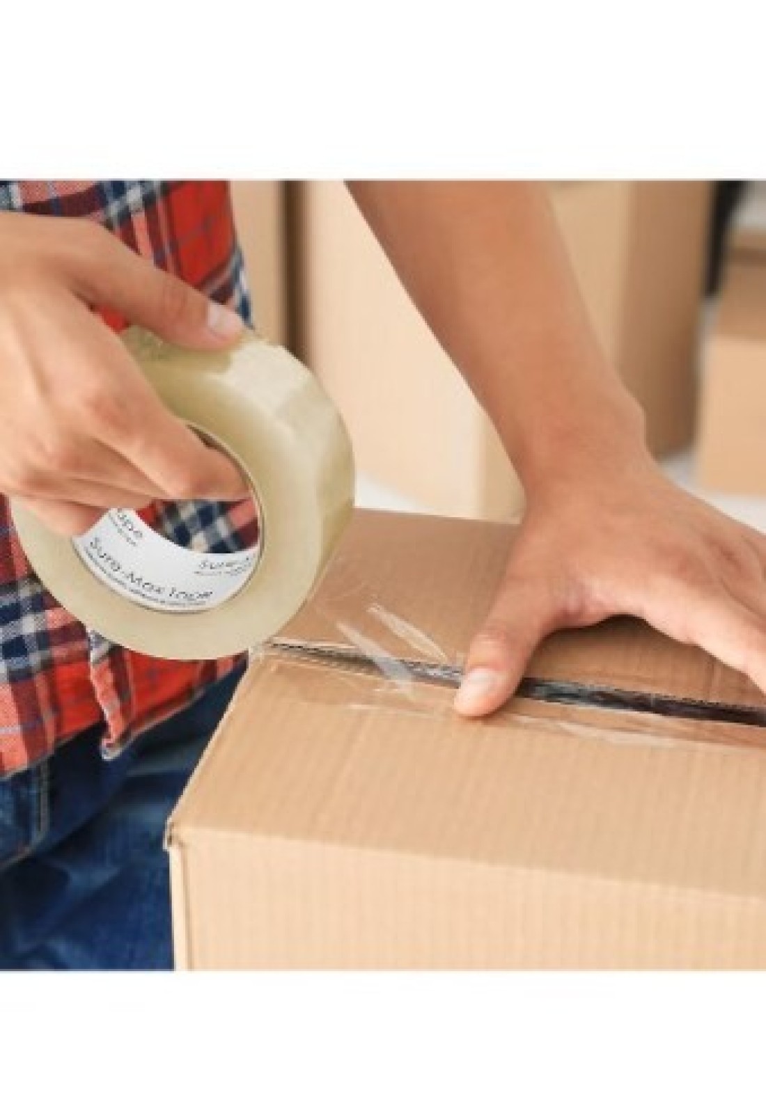 Dessini 1 Roll Strong Heavy Duty Clear Packing Tape, 2 Inches x 50 Yards