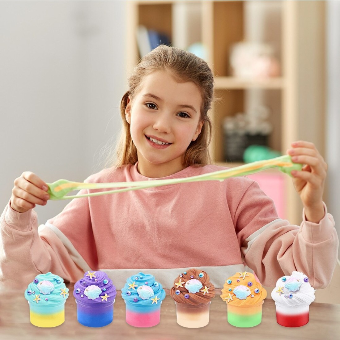 Essen 6 Butter Slime Kit, Non-Sticky And Stress Relief With Scented Super Soft Sludge Slime Toys For Kids Boys Girls Education, Art Craft Party, Birthday Gifts