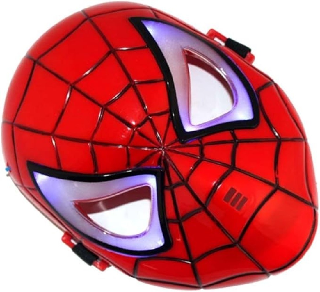 LED Glowing Superhero Halloween Light Spider Man Mask Children&#39;s Cartoon Mask Spider-man Toy Glow with Lamp Spiderman Mask