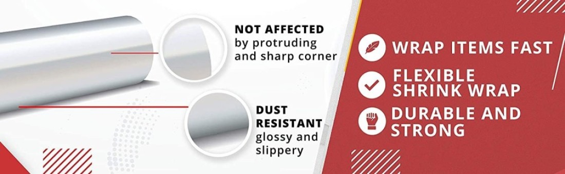 Markq [3 Rolls] Clear Stretch Film Wrap - 500mm x 250m Heavy Duty Plastic Shrink Wrap for Pallet Wrap, Packing, Moving and Packaging - Cling Wrap