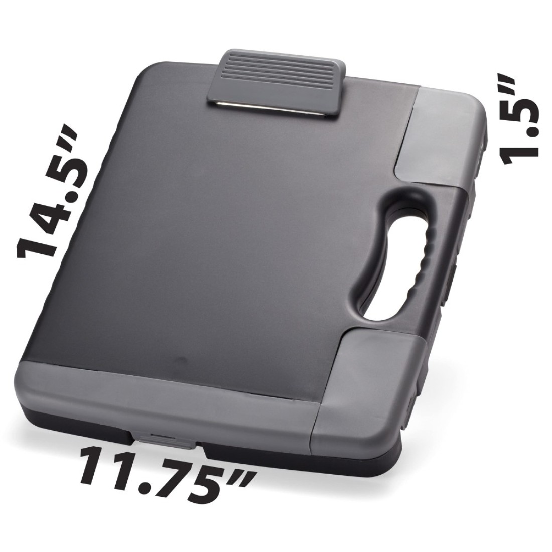 Officemate Portable Clipboard Storage plastic Case for A4 sizes Charcoal 833011134w x 112d x 1412h