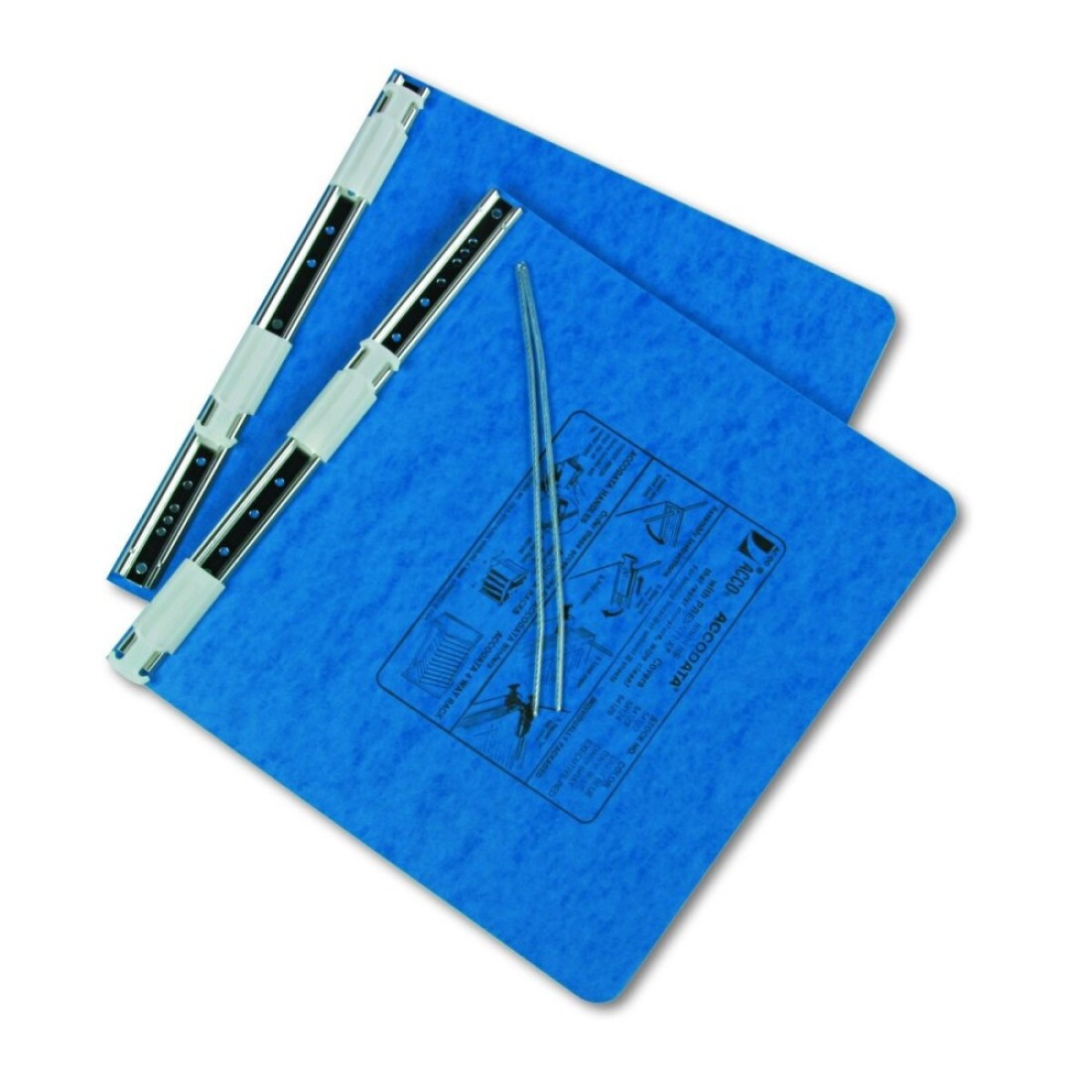 ACCO Pressboard Hanging Data Binder 85 x 11 Inches Unburst Sheets Light Blue 54122
