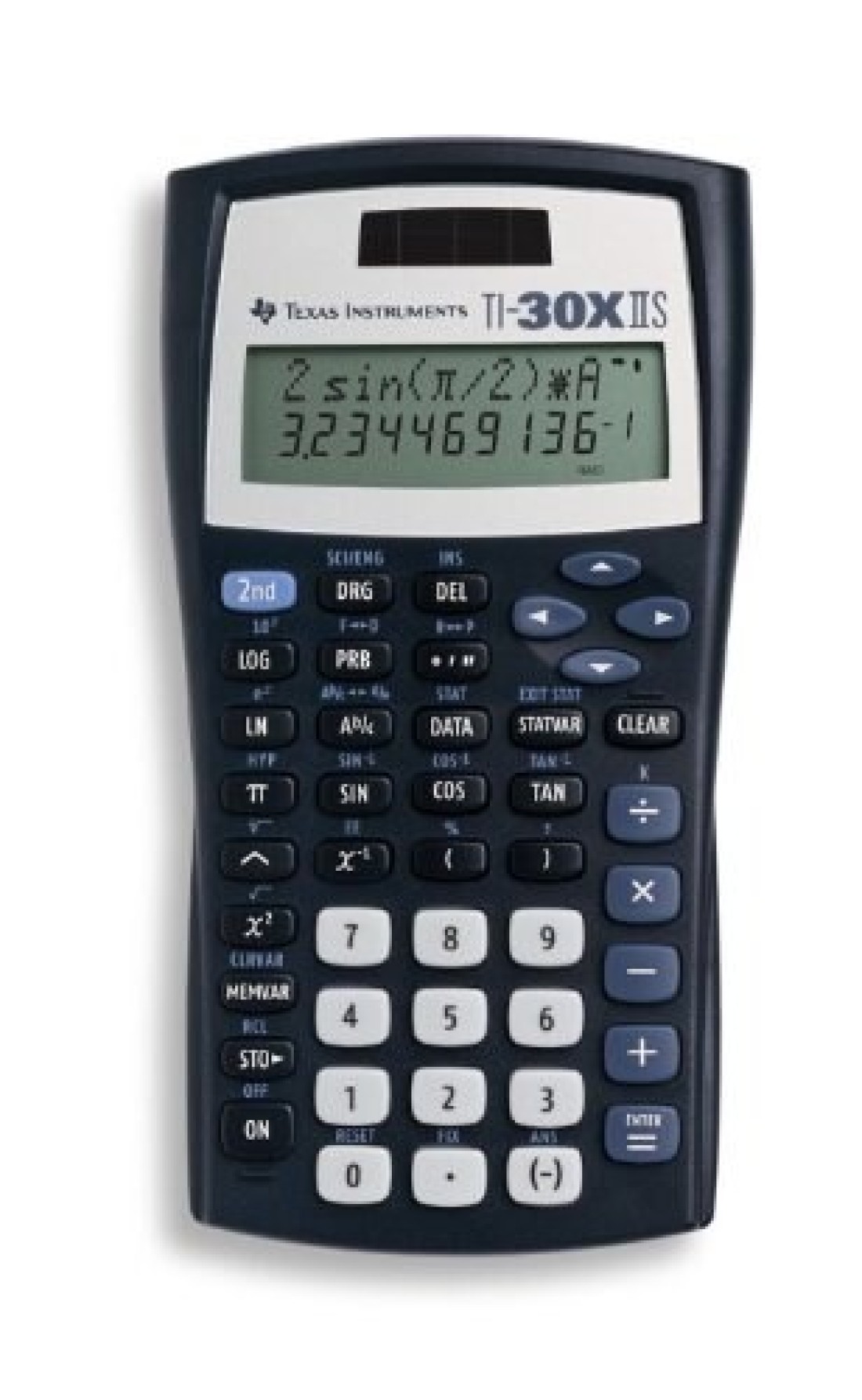Texas Instruments TI30XIIS Scientific Calculator Black with Blue Accents