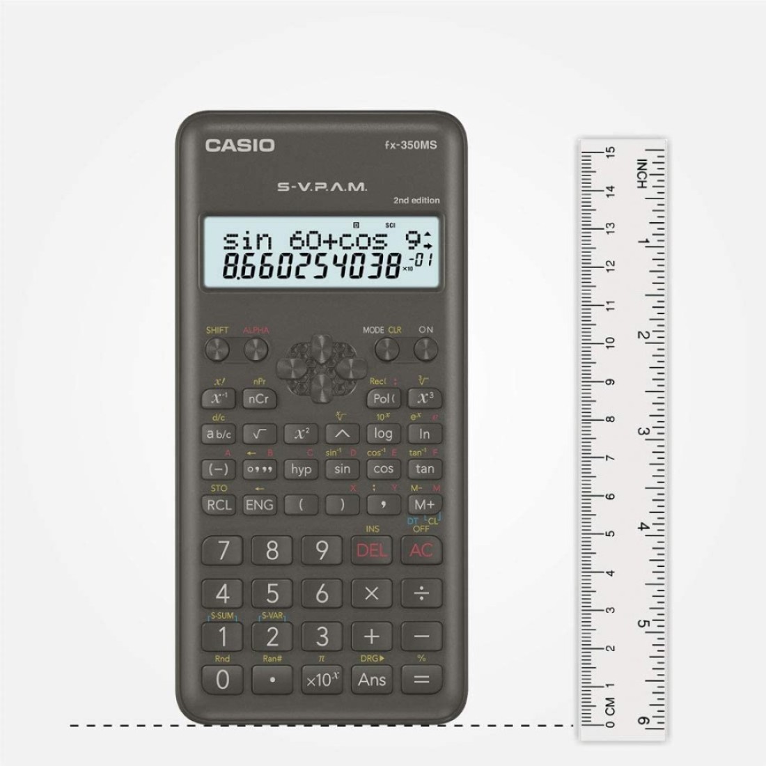 Casio Fx350Ms-2 Non-Programmable Scientific Calculator, 2Nd Edition