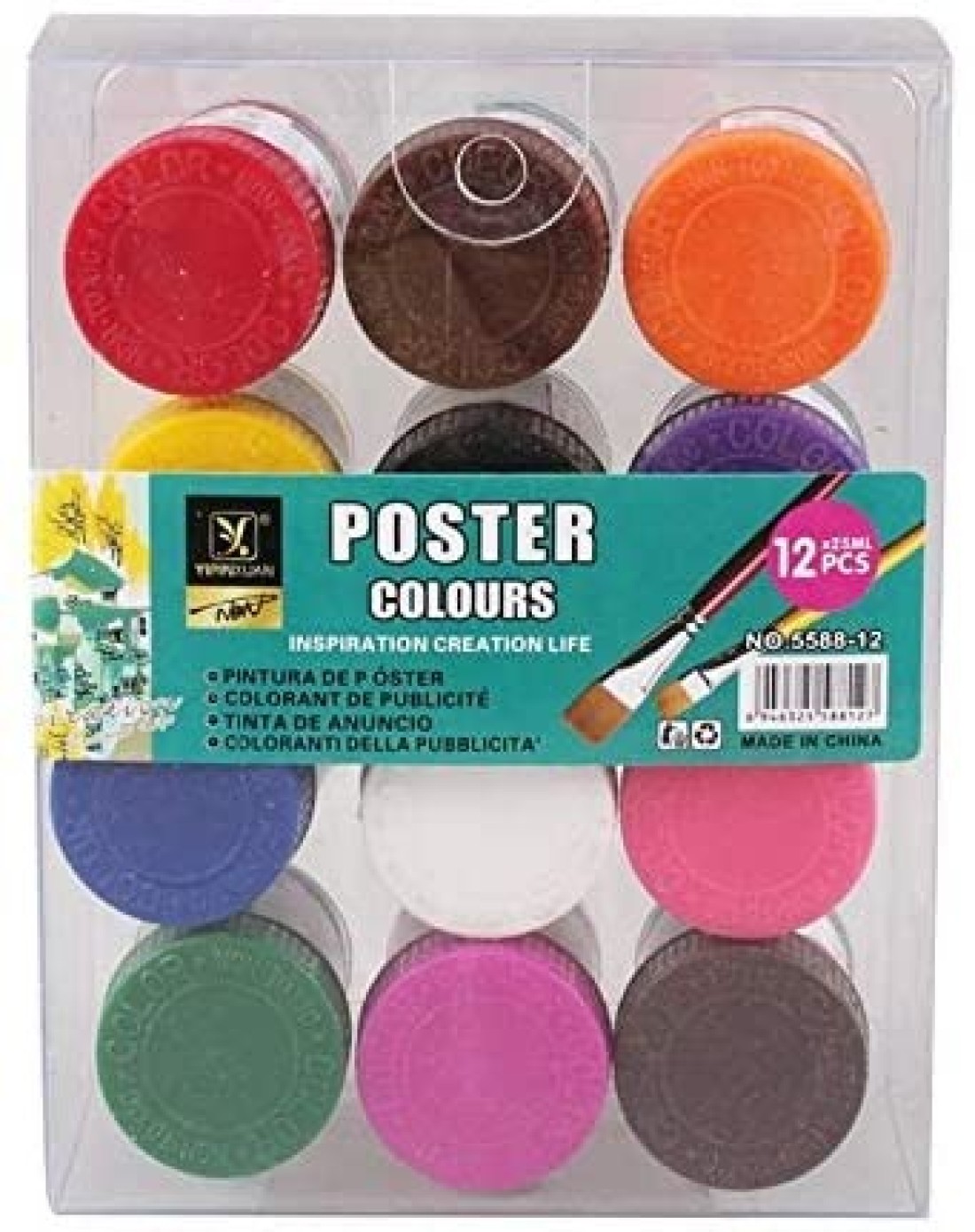 Generic Poster Color Paint Set 12Pcs