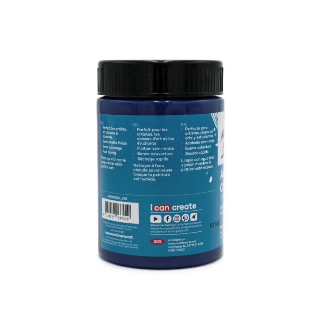 Mont Marte Acrylic Paint Phthalo Blue