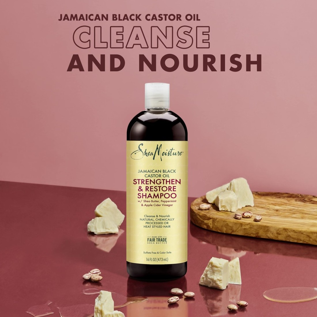 Shea Moisture Jamaican Black Castor Oil Clarifying Shampoo Conditioner Strengthen Restore SulfateFree Shampoo Conditioner Set with Shea Butter ACV and Peppermint Oil for Hair 2 Piece Set