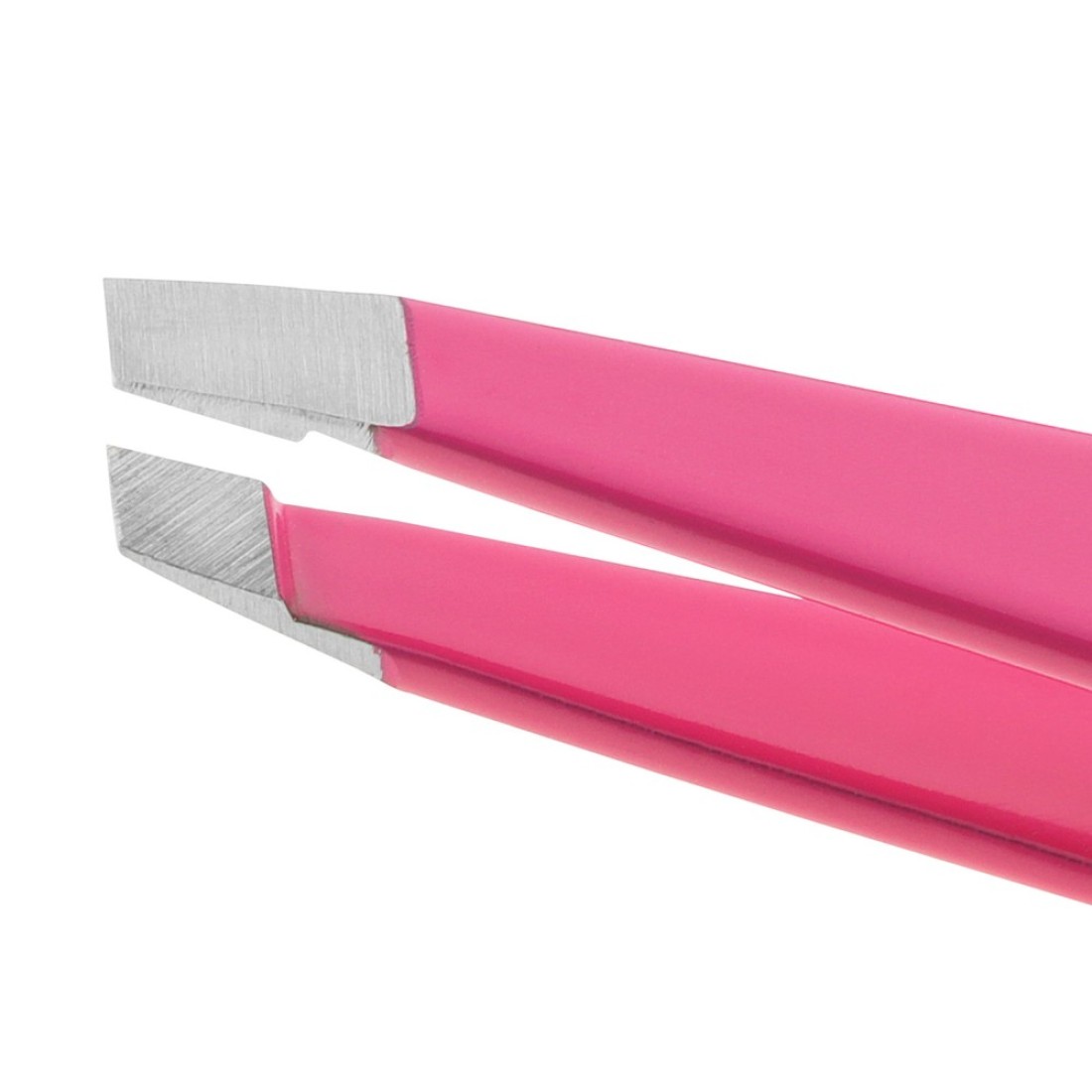 Tweezerman Stainless Steel Slant Tweezer Eyebrow Tweezers for Women and Men Neon Pink