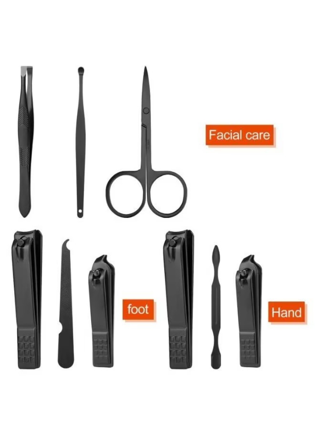 EasyLife 7 In 1 Stainless Steel Professional Pedicure And Manicure Grooming Kit With Leather case