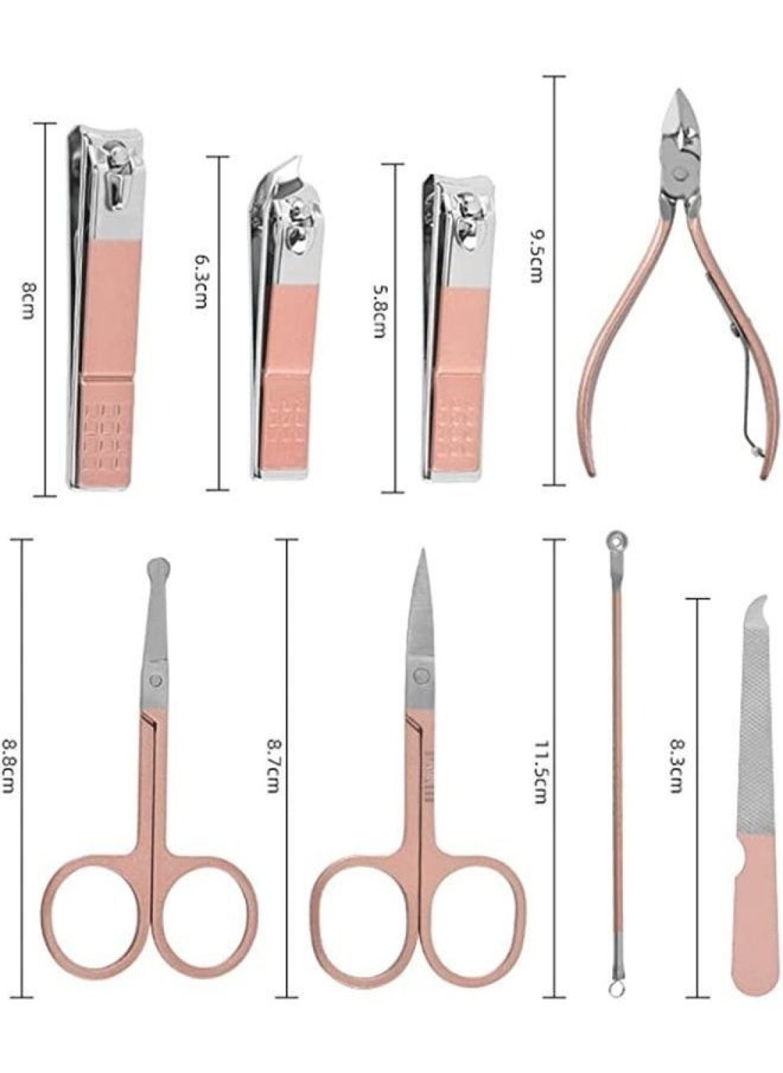 Generic Set 18 Pieces Manicure Set Stainless Steel Professional Nail Clippers Pedicure Tools For Hand Foot And Face Care