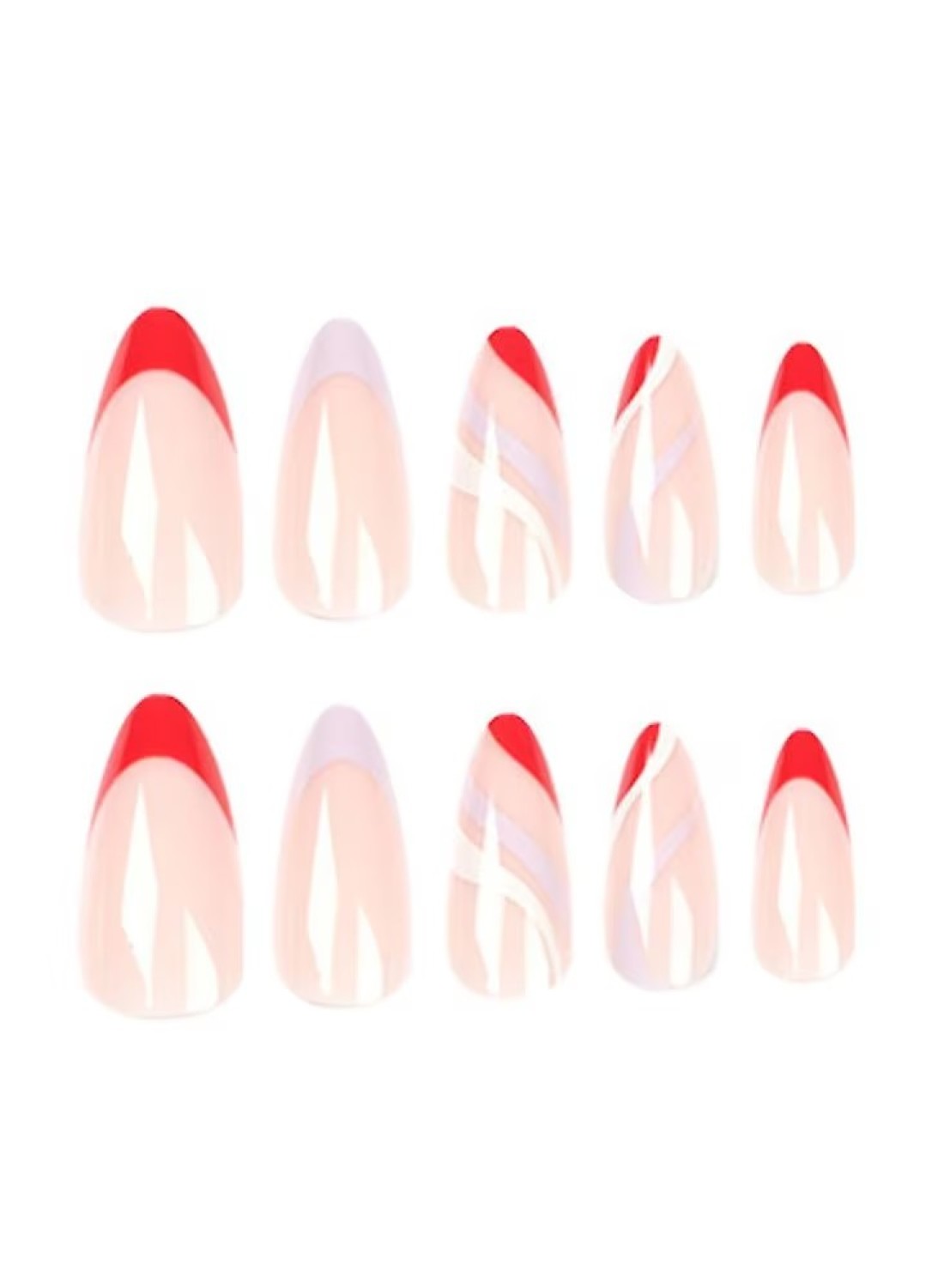Salon Acrylic Reusable False Nails Set Double Tape and Glue Included