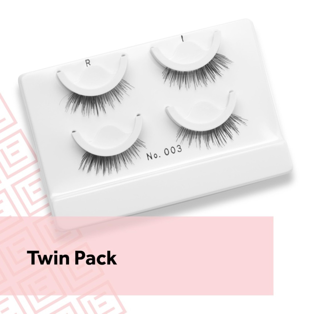 Eylure Press On PreGlued False Eyelashes Light Wispy Accent Lash No 003 Twin Pack