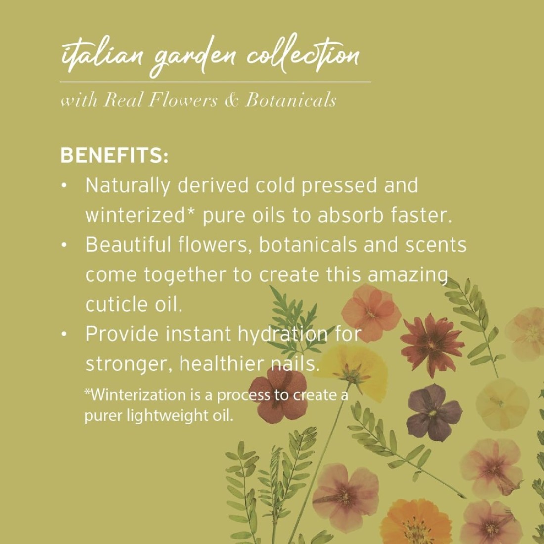 Cuccio Naturale Italian Garden Collection Revitalizing Cuticle Oil &ndash; Tuscan Garden with Hawthorn &amp; Wild Daisy &ndash; Hydrating and Nourishing Cuticle Oil for Stronger, Healthier Nails &ndash; 2.1 oz