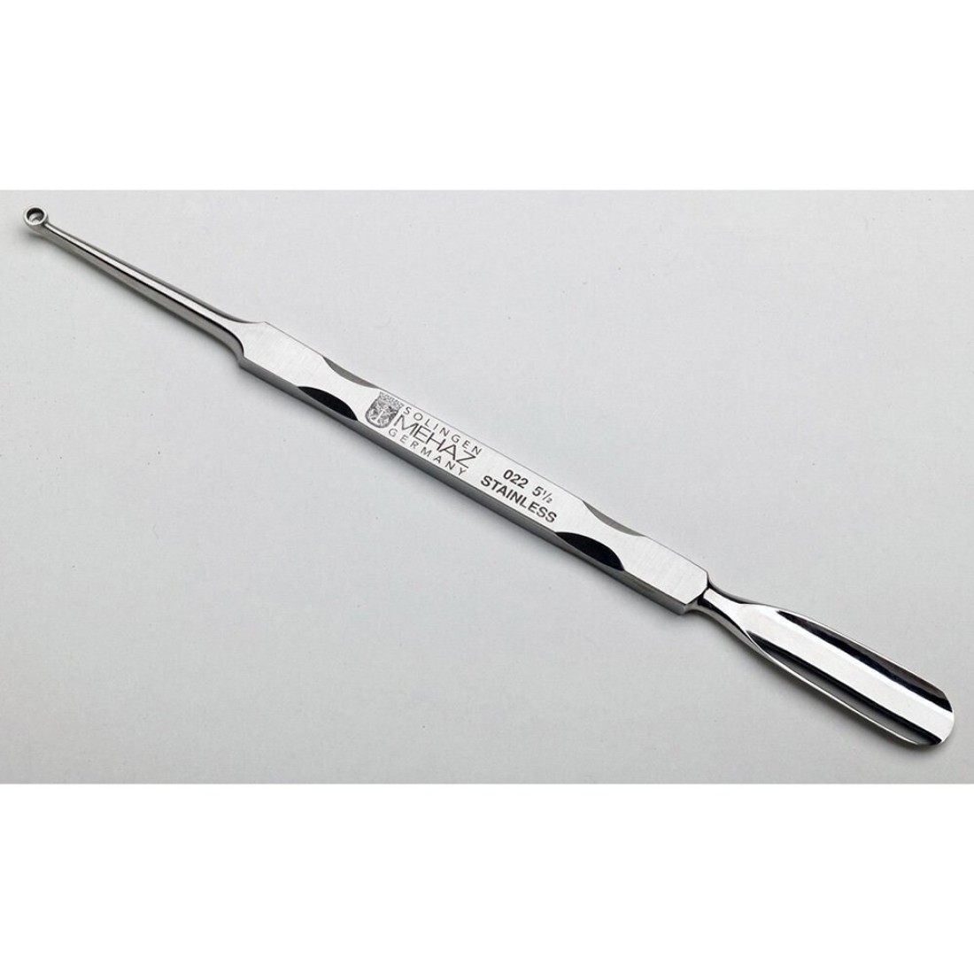 MEHAZ 022 9mm Pusher Curette 5 inch Stainless Steel Cuticle Pusher Cleaner Model MC0022