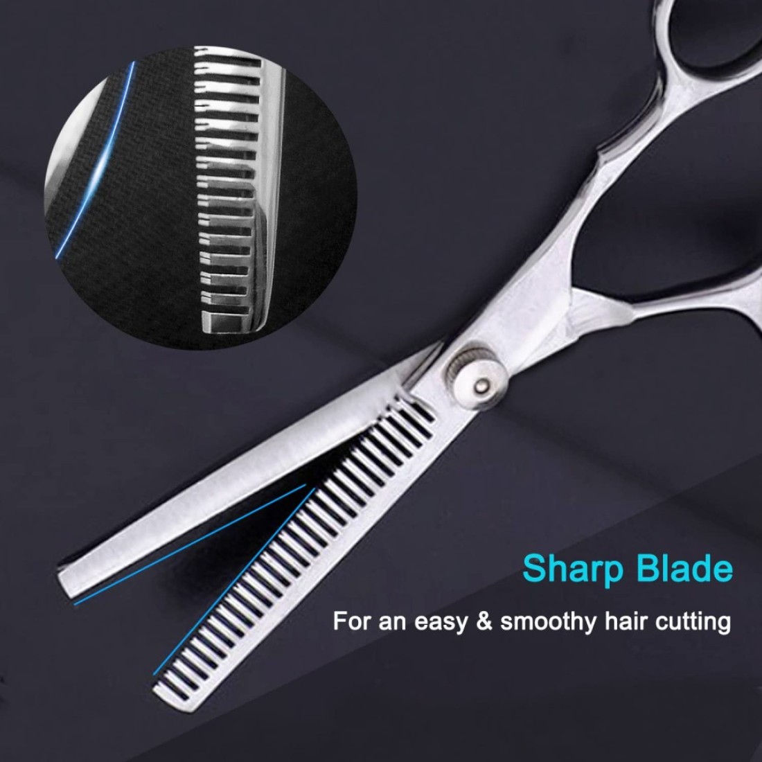 Hair Thinning Shears Hair Cutting Scissors 67 Inches with Fine Adjustable Tension Screw and 1 Piece Wipe Cloth