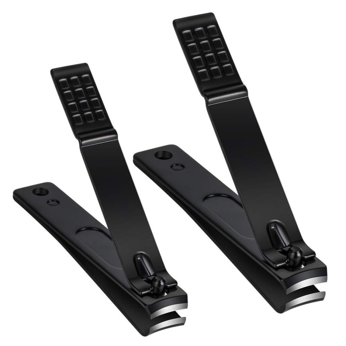 Nail Clippers Set Sharp Stainless Steel Fingernail and Toenail Clippers Nail Clippers for Thick Nails or Ingrown Nails Perfect 3 PCS Black Nail Cutter for Men and Women