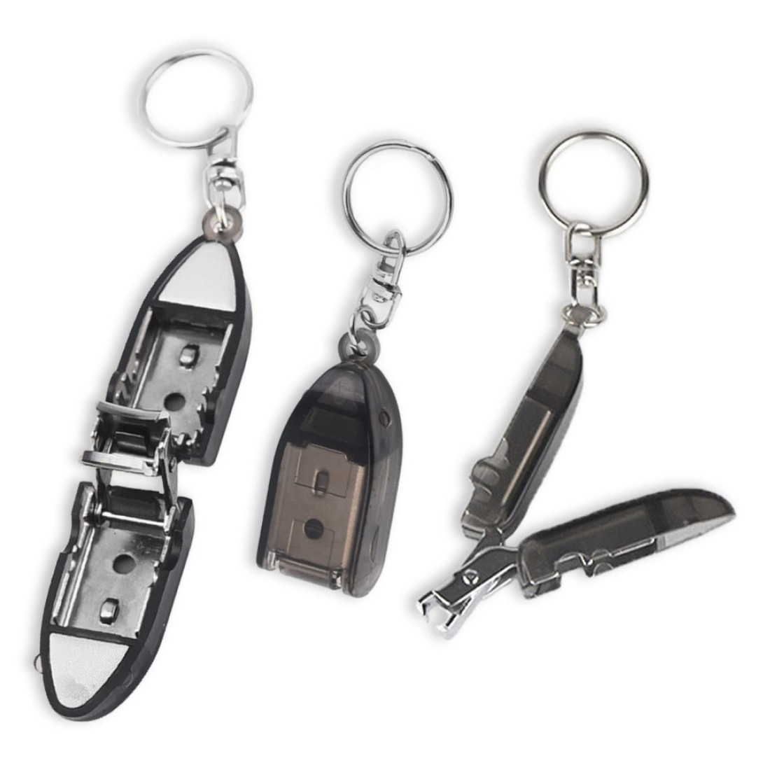 Modixun 3Pack Travel Keychain Finger Nail Clippers Mini Foldable Stainless Steel Nail Cutter Portable Nail Clippers with Nail Files