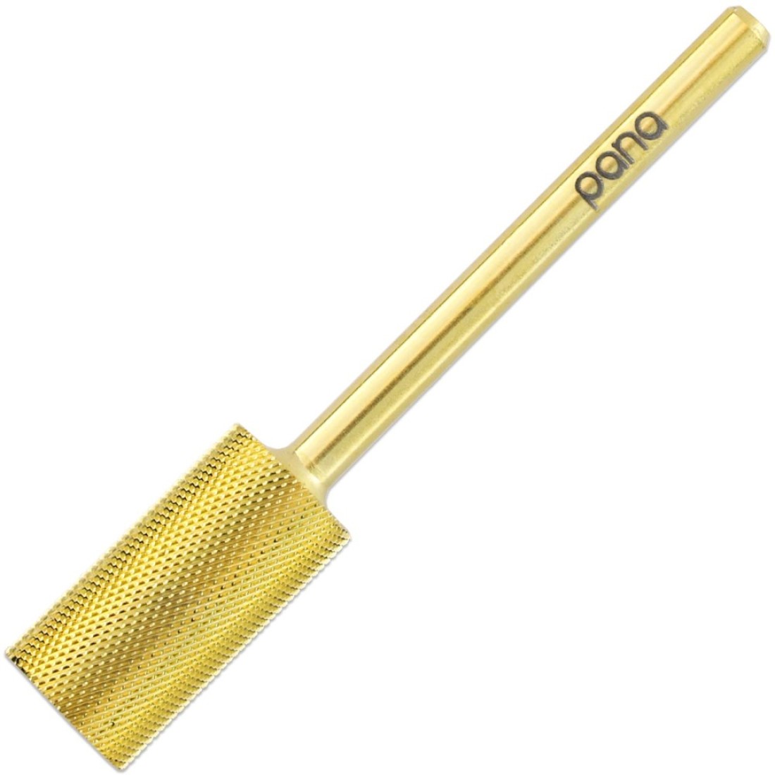 PANA 332 Shank Size Flat Top Large Barrel Gold Carbide Extra Fine Grit Nail Drill Bit for eFile Nail Drills