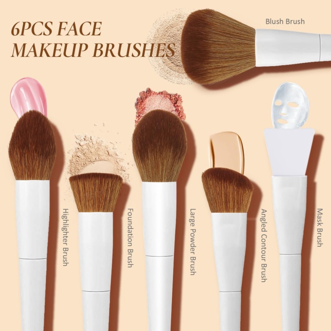 Makeup Brushes With Case 20PCs Professional Makeup Brush Set Foundation Powder Eyeshadow Brush Set Eyebrow Concealer Contour Travel Brushes Kit with Holder 2 Powder PuffWhite