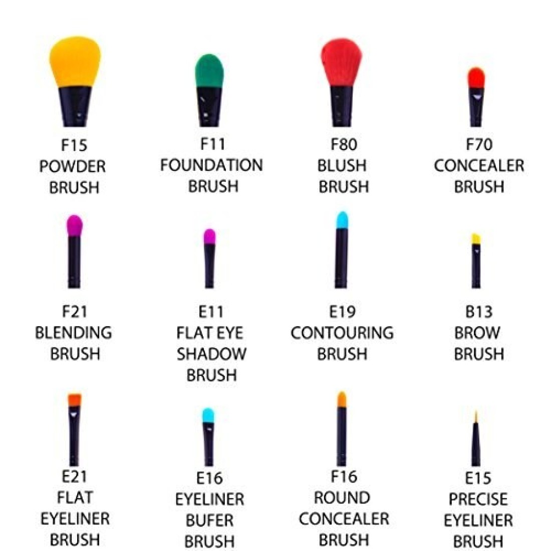SHANYVegan Makeup Brushes LUNA 6 PC Double Sided Travel Make up Brushes with 12 unique Bristles with Brush storage Pouch Synthetic