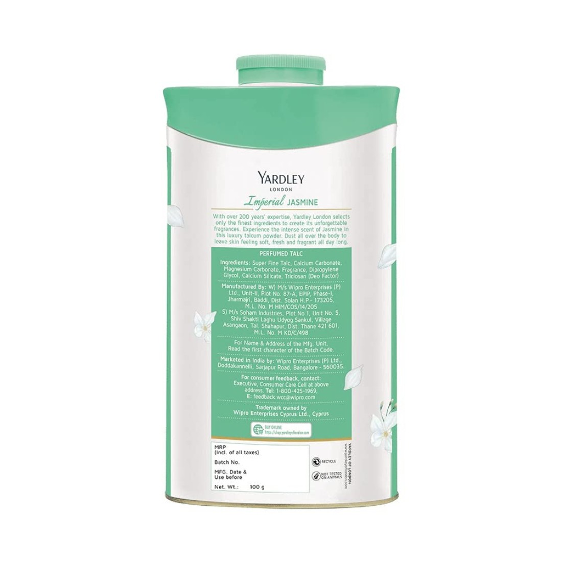 YardleyLondon Perfumed Talc Jasmine 100g