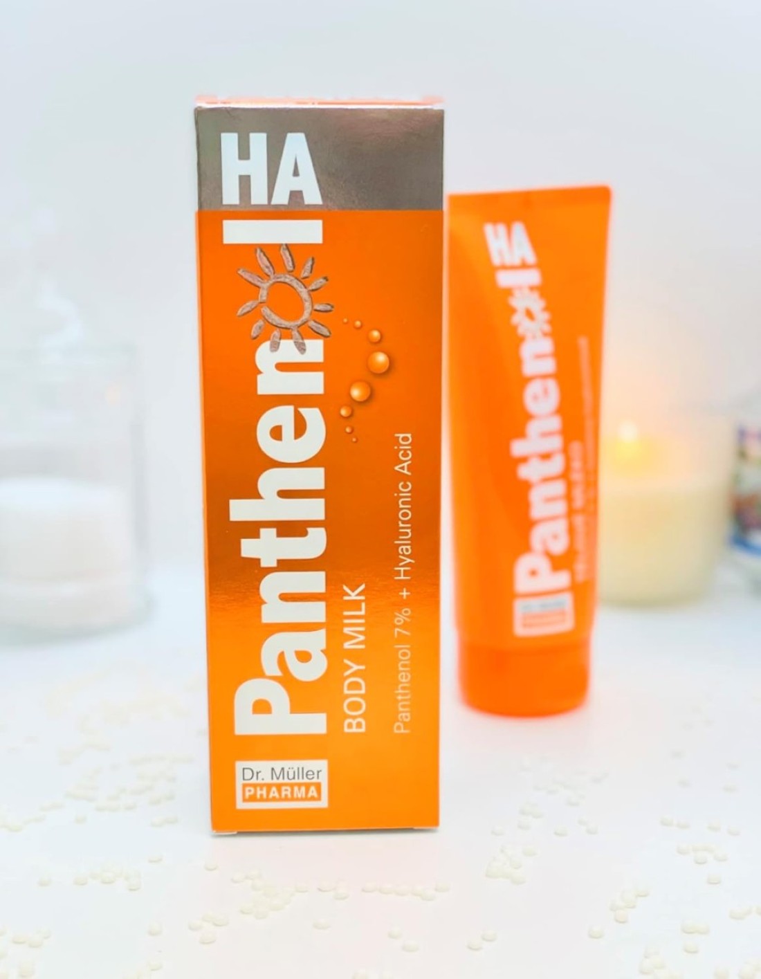 Panthenol HA Body Milk (Lotion) After Sun, Wind or Laser Care, Relieves Skin After Excessive Exposure to Environmental Stressors, Enriched with Hyaluronic Acid, 6.76 Fl oz