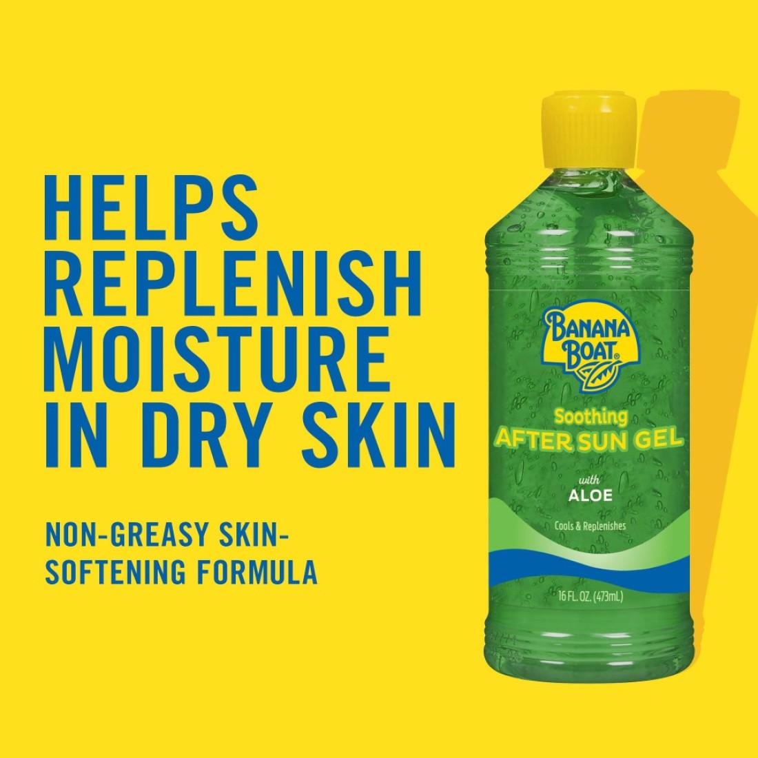 Banana Boat Soothing After Sun Gel with Aloe Twin Pack After Sun Care Aloe Gel After Sun Aloe Sunburn Relief 16oz each