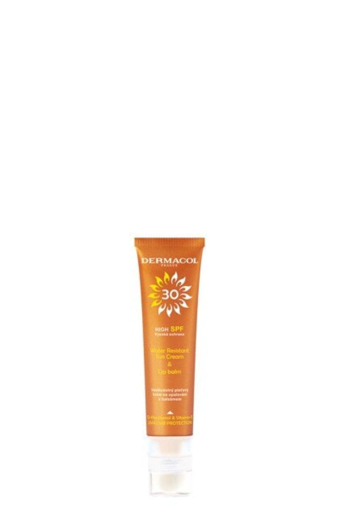 Dermacol SUN Water Resistant Cream SPF30 and Lip Balm - 30ml + 3.2 ml