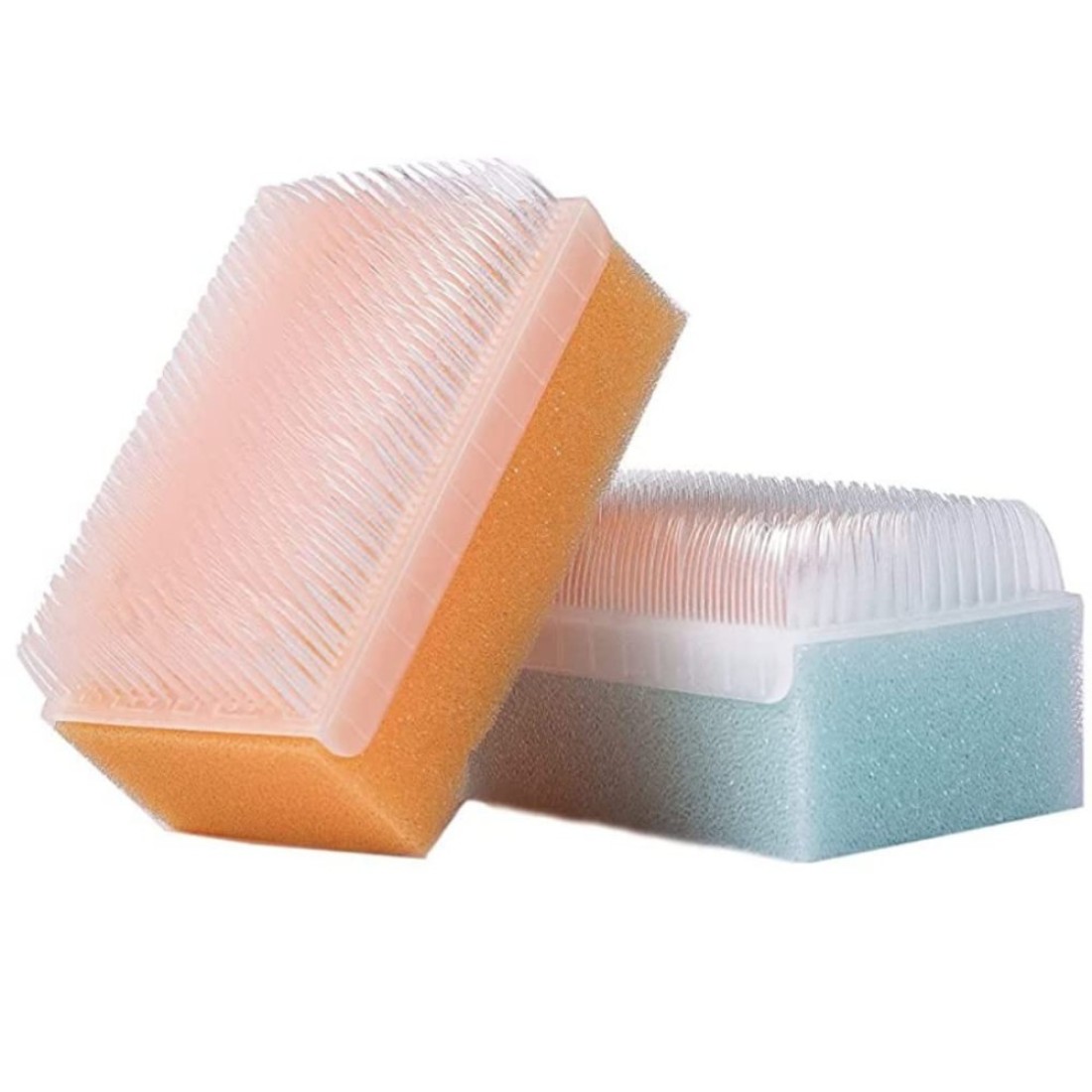 Scalp Scrubbie Loofah Sterilized Cradle Cap Brush 3pk Sterile and Safe 2 in 1 Baby Bath Sponge for Treatment Time Puff Multicolored