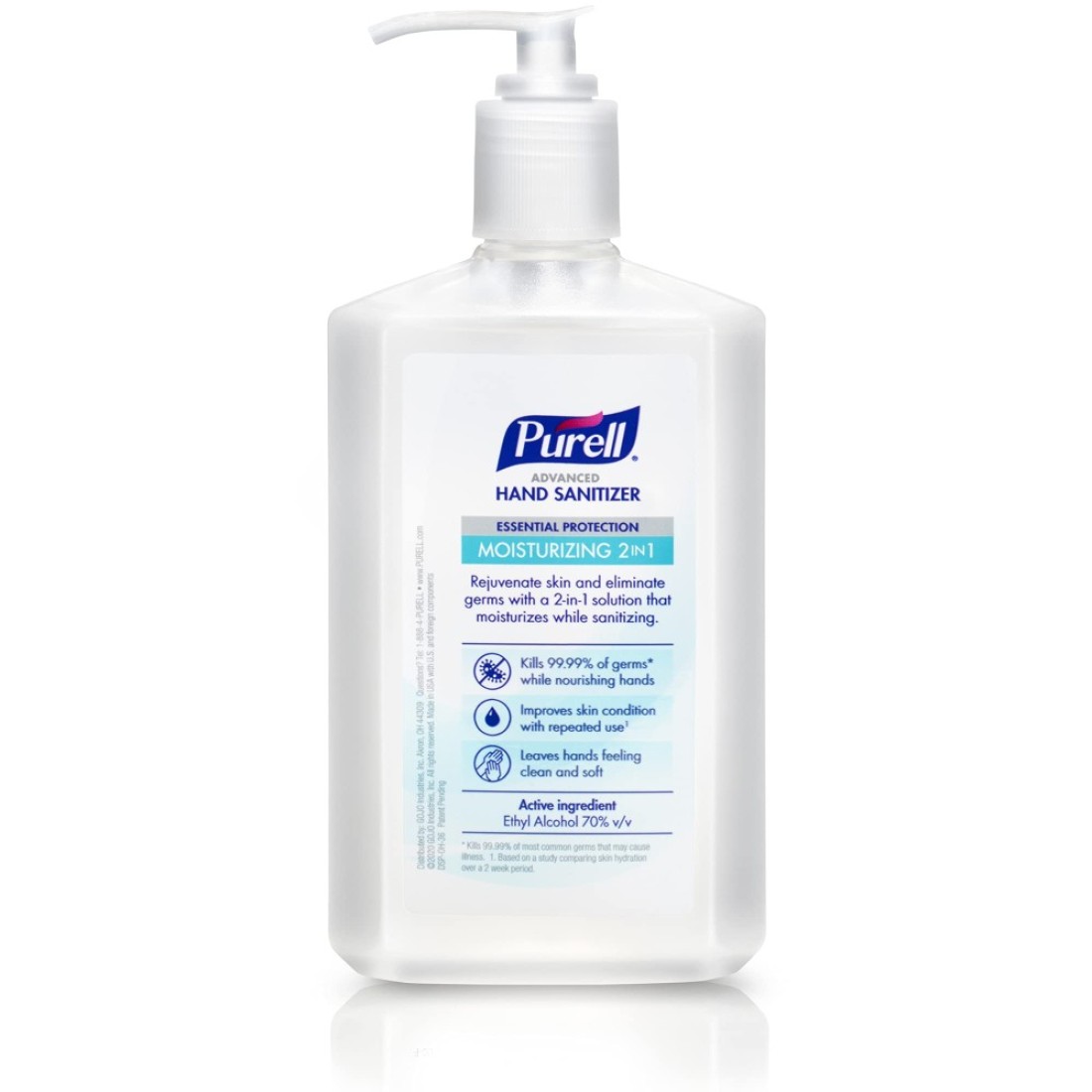 Purell2in1 Moisturizing Advanced Hand Sanitizer Gel 12 oz Pump Bottle Pack of 4 369806EC