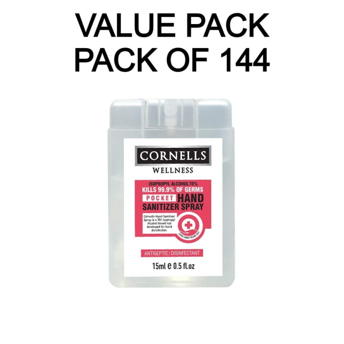 Cornells Wellness Pocket Hand Sanitizer Spray, 15ml - Pack Of 144