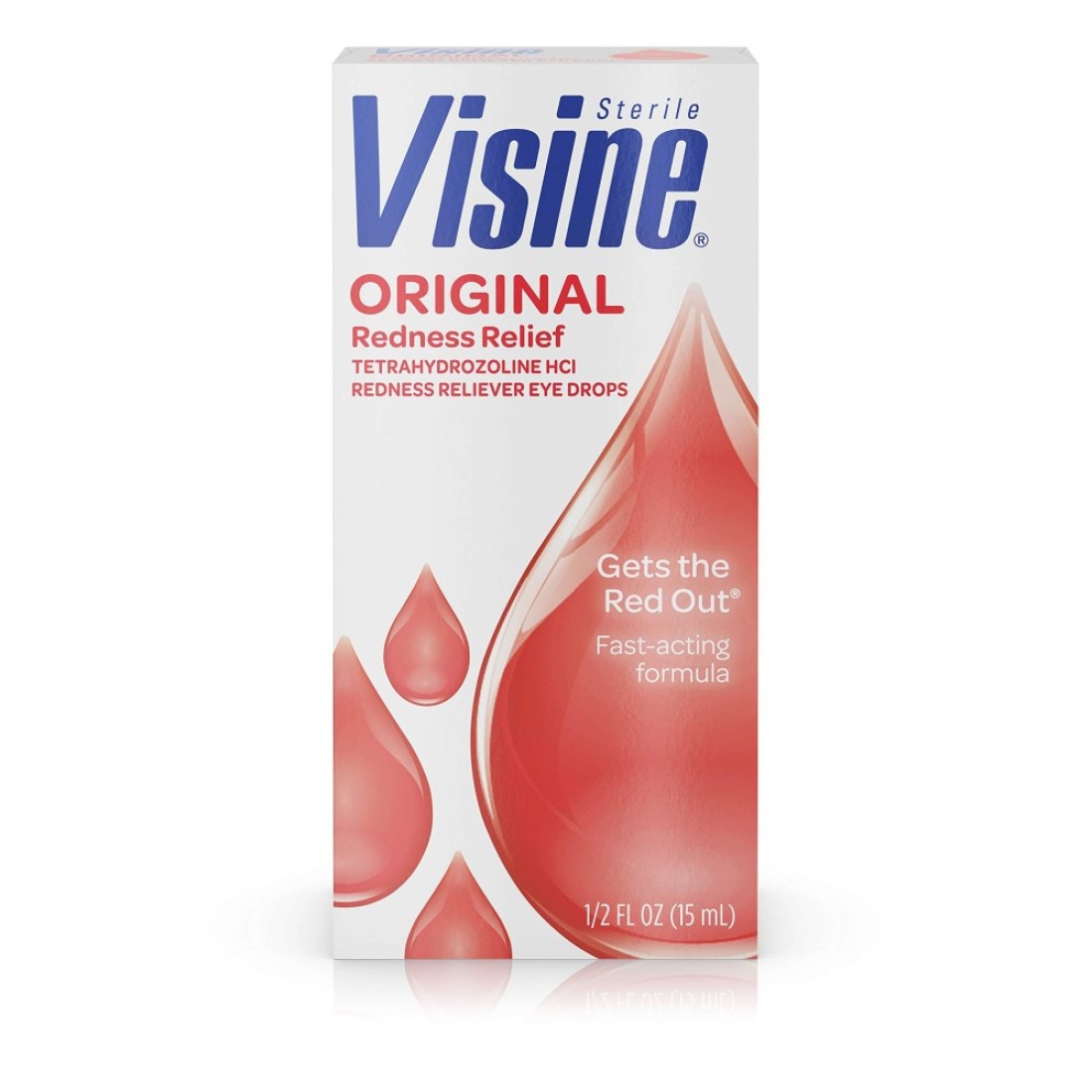 Visine Original Redness Relief Eye Drops to Help Relieve Red Eyes Eye Irritation 05 Fl Oz Pack of 4