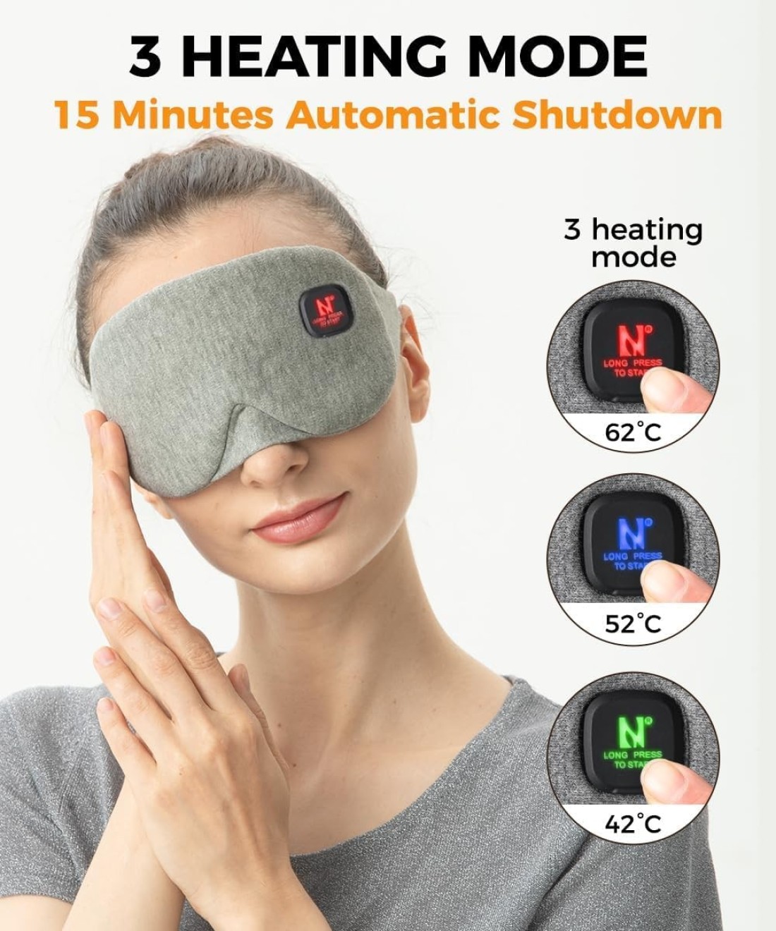Aroma Season Heated Eye Mask, Heated Eye Compress for Dry Eyes Stye Blepharitis MGD and Blepharitis, Moist Heat Treatment to Unclog Lacrimal Glands