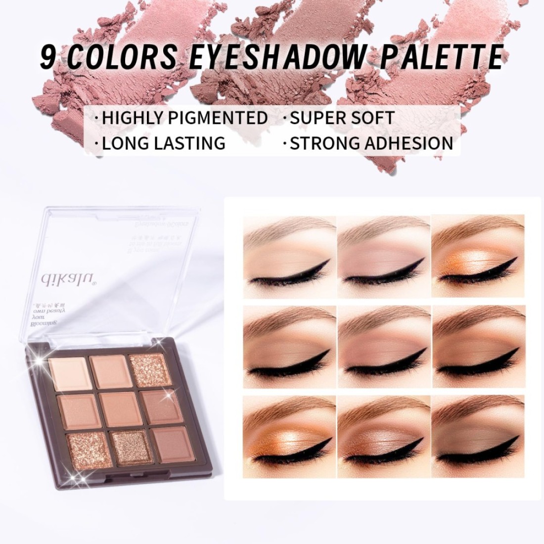 Makeup Set Kit for Women Girls Teens Makeup Present Set Includes 9 Color Eyeshadow Counter Stick Foundation Eyebrow Pencil Eyeliner Mascara Lip Gloss 5Pcs Brushes Sponge