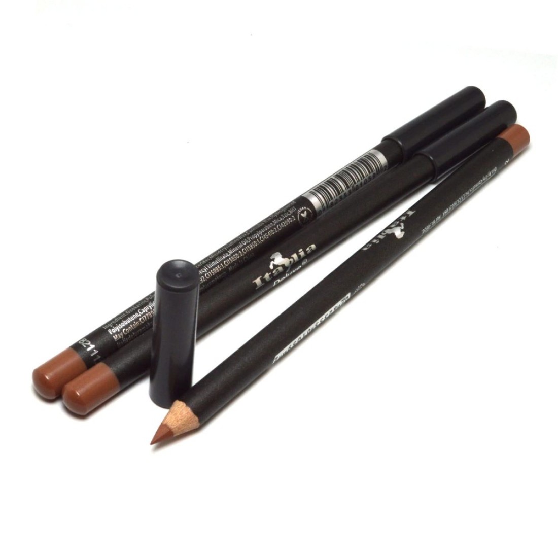 Italia Deluxe 3 Pcs x 1059 Bare Ultra Fine Lip liner Pencil Lipliner Set Free Zipper Bag