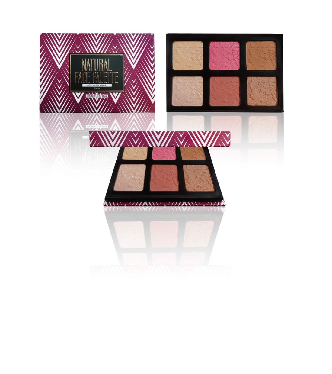 Ccolor Cosmetics Natural Face Palette in Glow Make Up Set Highlighter Palette Blush Palette Bronzer Palette Contour Kit With Shimmer Matte Shades for a Natural Look ParabenFree Make Up Kits