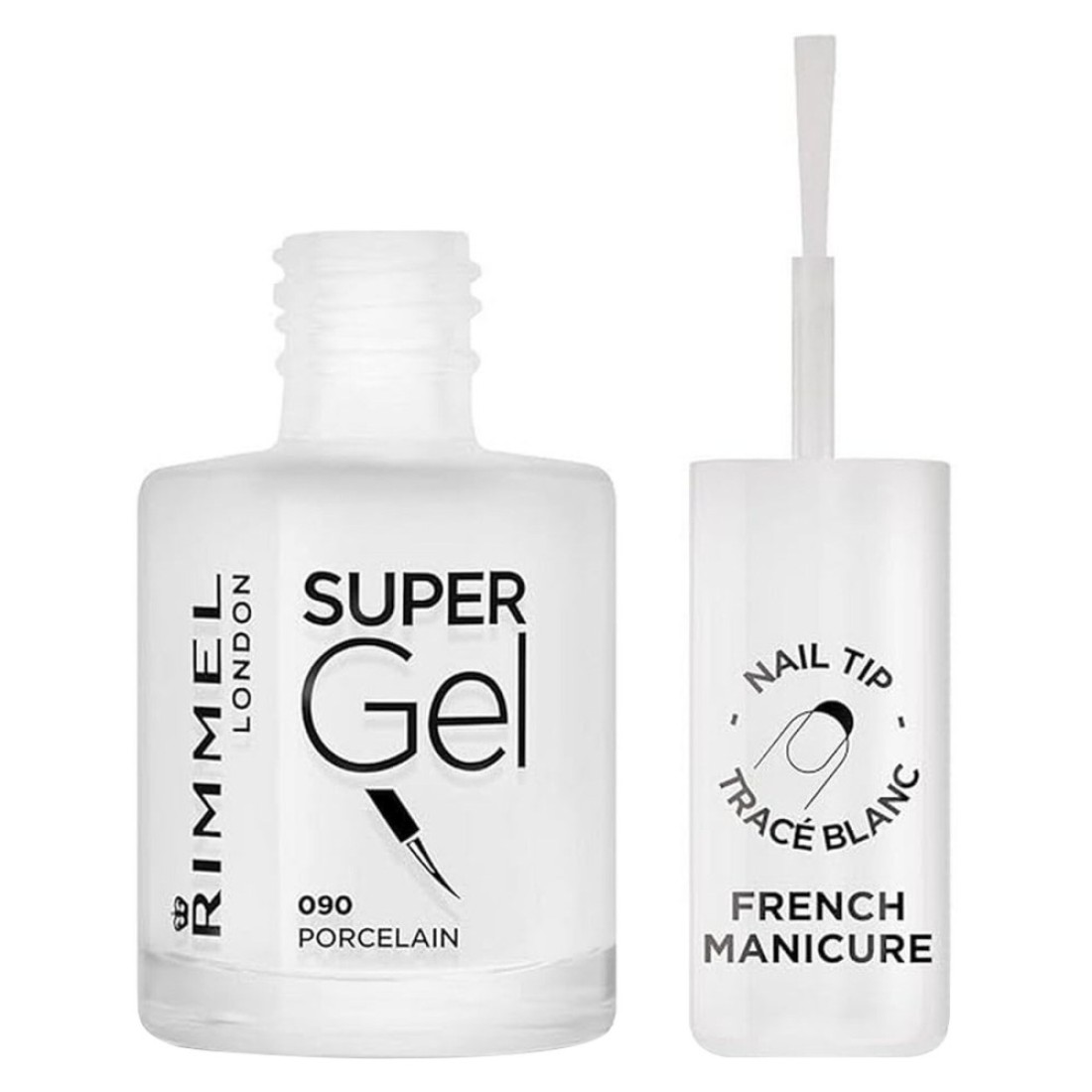 Rimmel London Super Gel French Manicure Nail Polish 090 Porcelain 12ml
