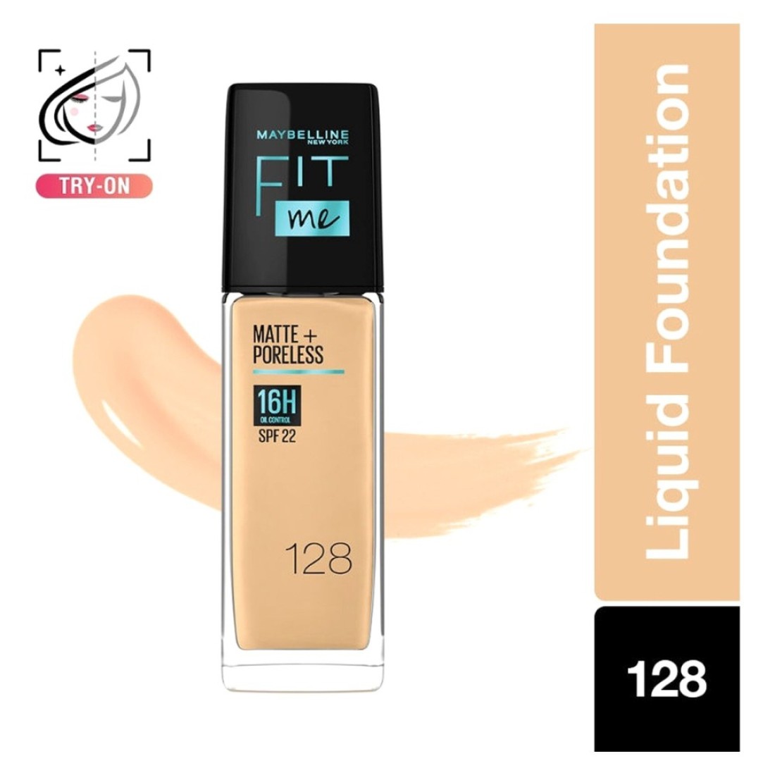 Maybelline New York Fit Me Matte+Poreless Liquid Foundation SPF22 128 30ml